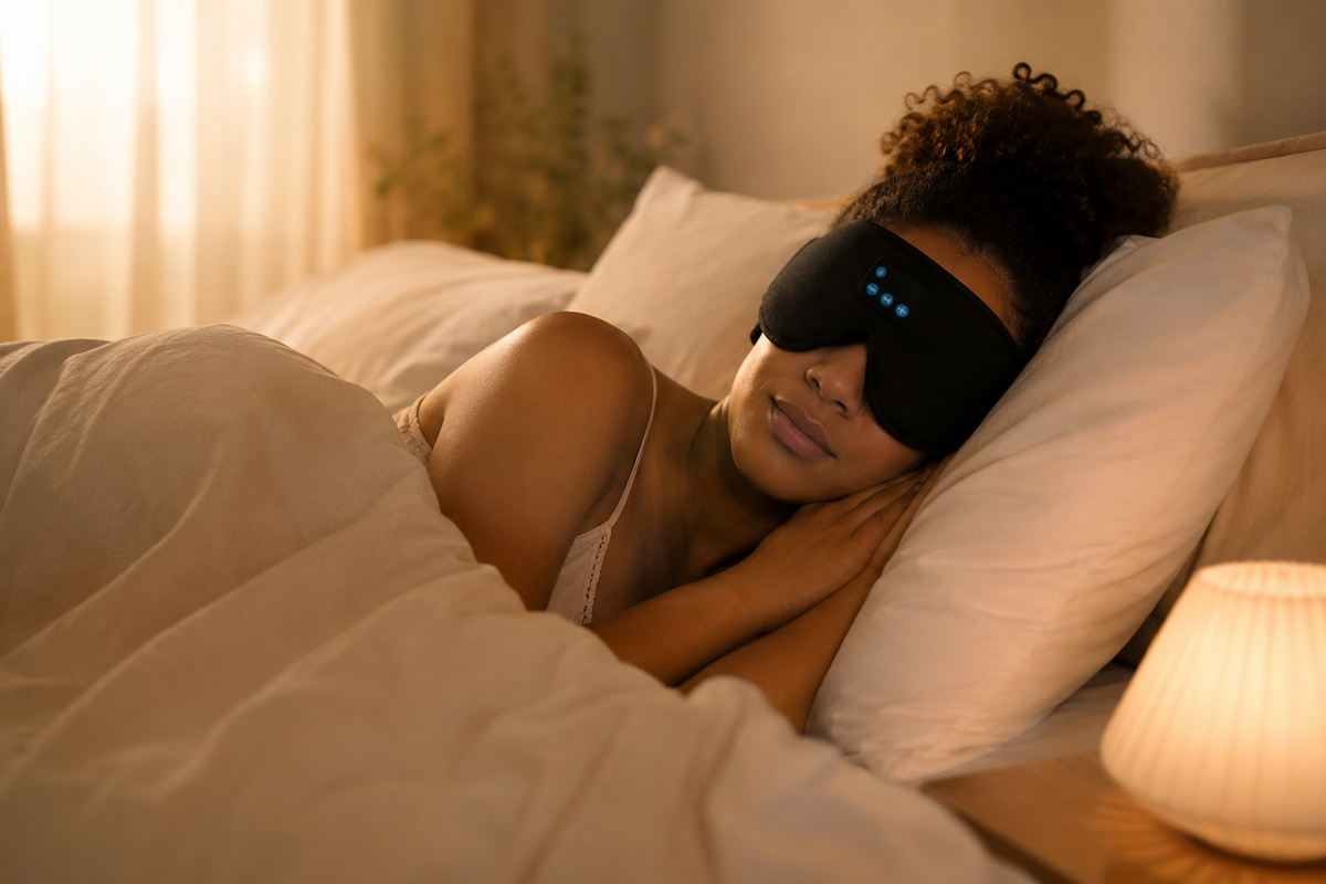 Dormly Blackout White Noise Sleep Mask