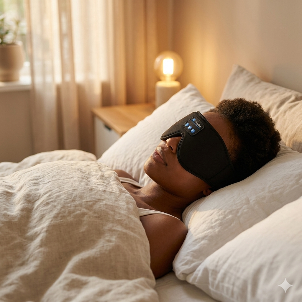 Dormly Blackout White Noise Sleep Mask