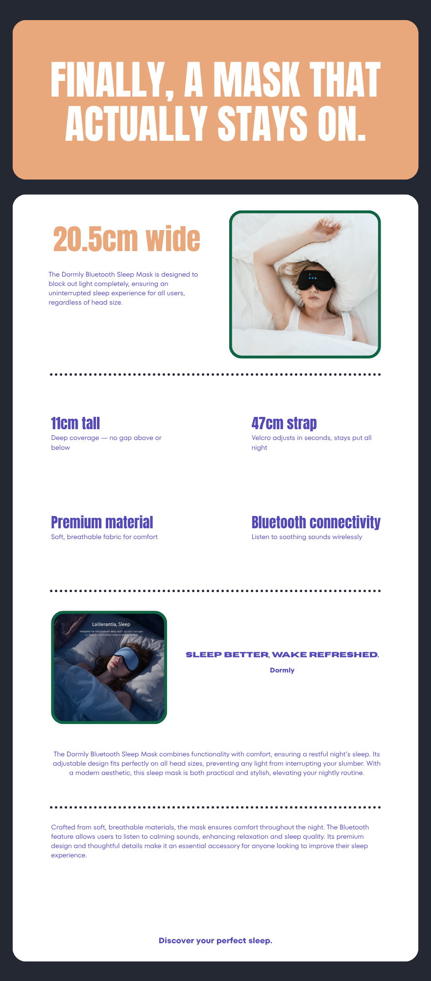 Dormly Blackout White Noise Sleep Mask
